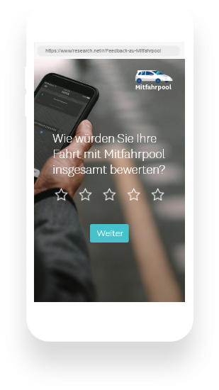 Personalisierte Handy-Umfrage