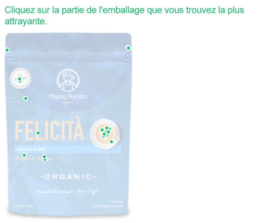 Image de l'écran d'analyse de la fonctionnalité Carte de clics de SurveyMonkey