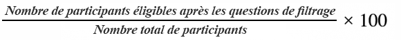 Formule du taux d'incidence