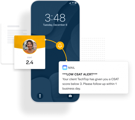 Phone with CSAT Alert