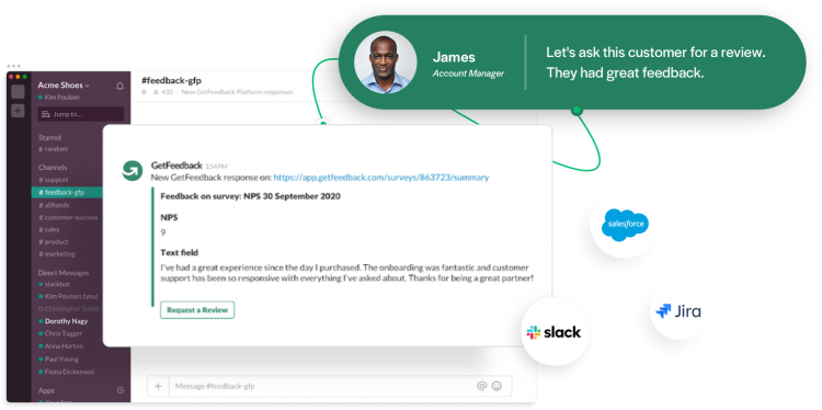Collaborative teamwork in Slack