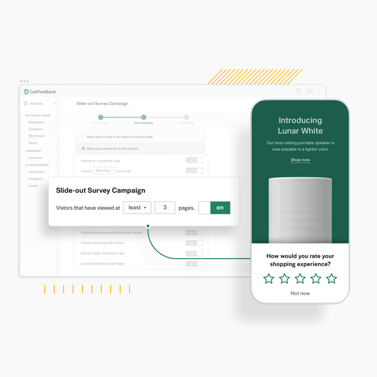 Example product screenshots