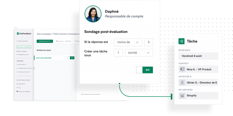 configuration de l'automatisation d'action après un événement spécifique