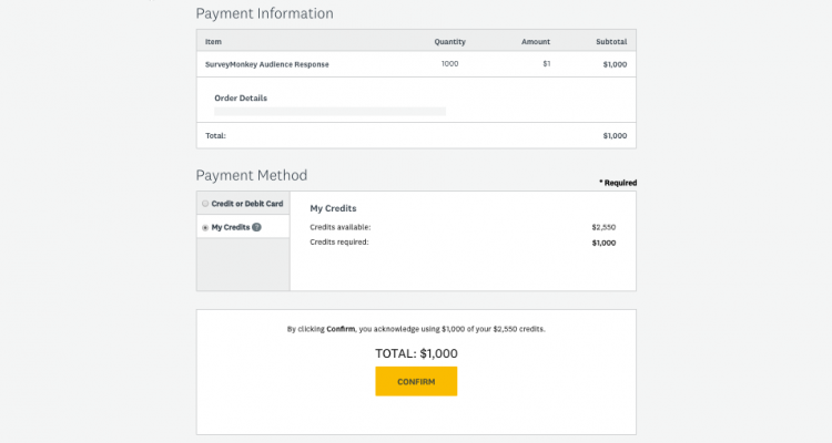 Снимок экрана, показывающий расходование баланса