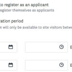 Image montrant un écran où vous autorisez tout visiteur du site à s’inscrire en tant que demandeur.
