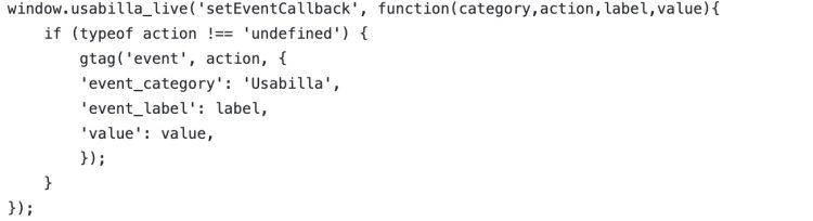 Image showing the JavaScript for enabling the integration.