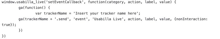 Image showing code that will send events to all Google Analytic tracking codes