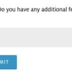 Widget with open text field asking for feedback.
