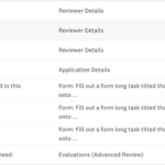 Image d'une capture d'écran montrant les colonnes affichées lors de la création d'un rapport avec le point de données d'évaluation comme première colonne.