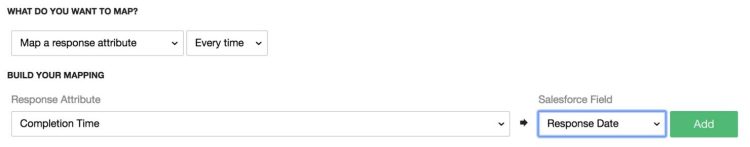 Screen showing custom mapping view