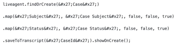 Image of save transcript code