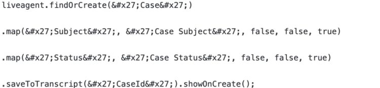 Image of save to transcript code
