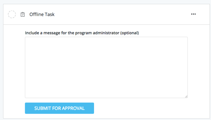 Image du bouton Soumettre pour approbation du demandeur sur une tâche hors-ligne