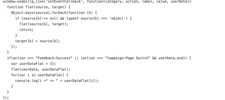 Image of Callback Events code