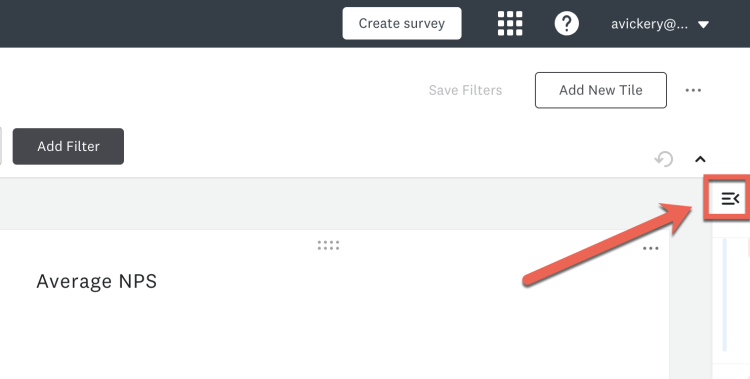 Uma captura de tela do ícone Expandir, que tem três linhas com uma seta para a esquerda.