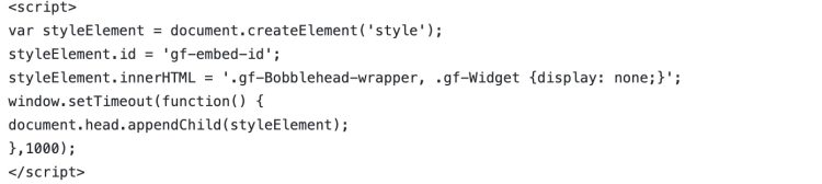 Image of hiding survey overlay