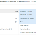 Image showing how to add more columns to your data export.