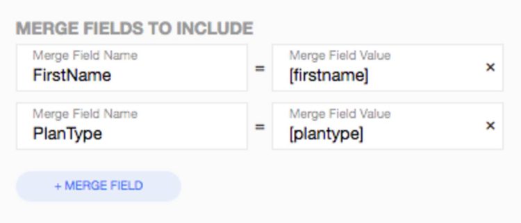 Example of merge field Campaign Monitor personalization syntax.