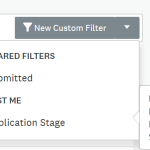 An image of shared filters. The menu on the side says Rename, Duplicate, Delete, and Share.