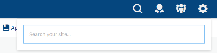 Image de l’outil de recherche de site.