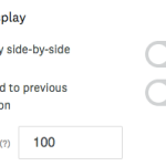 The available dropdown question display settings.