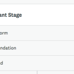 Screenshot of an expanded stage showing the attached forms that are available to edit.