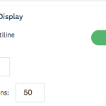 The Text Response question type Multiline setting within the Display setting.