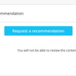 Capture de l'écran Demander une recommandation.