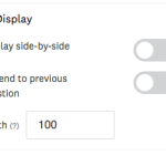 The available Section Heading question Display settings.