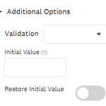 The available Single Column question Additional settings.