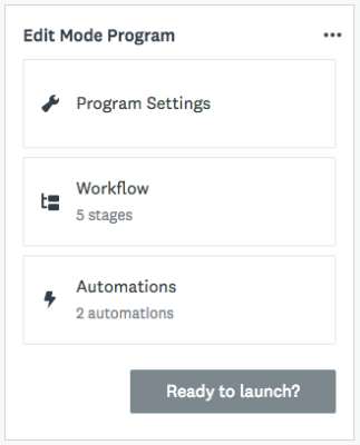 Screenshot of the Edit mode Program modal