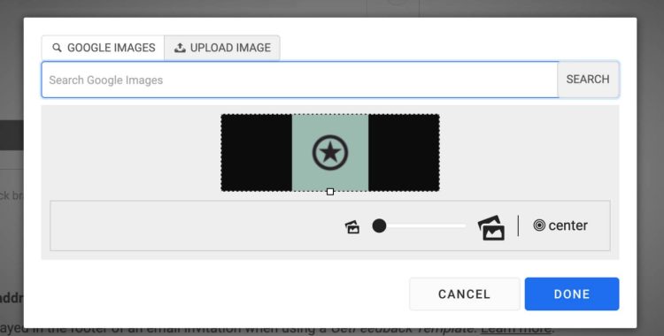 Image of how to upload your own logo ux.