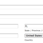 Example of an address field filled out with sample data.