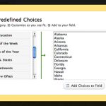 Example of US states in the Import Predefined Choices modal.