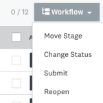 Dans la liste déroulante Workflow, sélectionnez Soumettre.