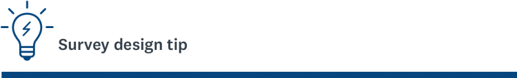 Survey design tip