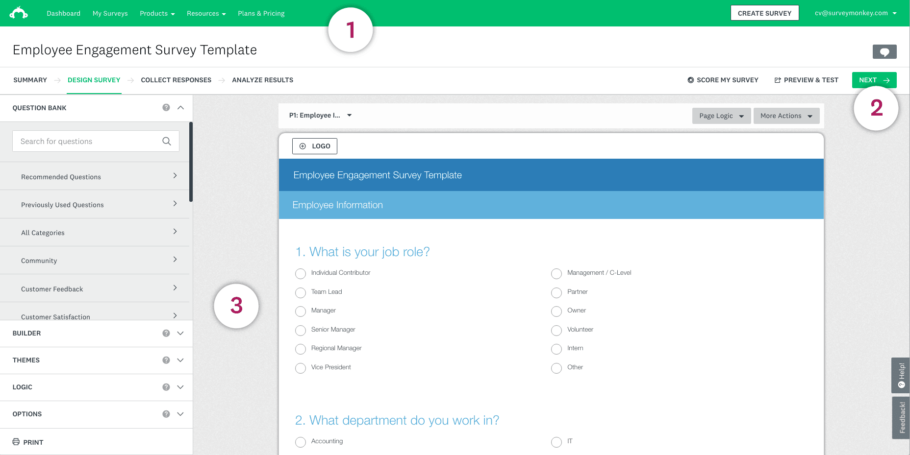 SurveyMonkey screenshot 1