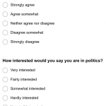 Improved agree disagree example questions