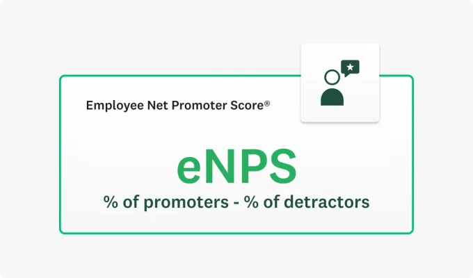 eNPS formula (% promoters - % detractors)