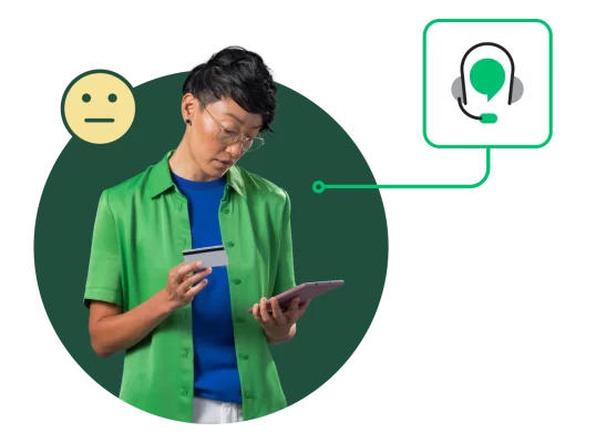 Client tenant une tablette