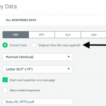 The buttons for using your original or current view.