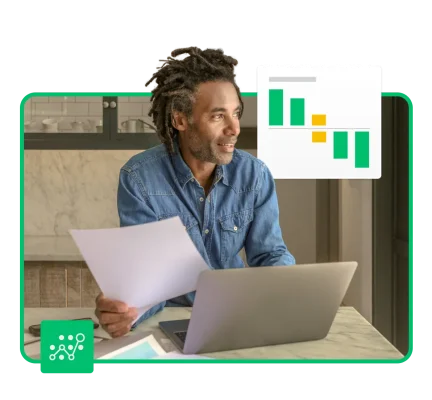 Man working on laptop