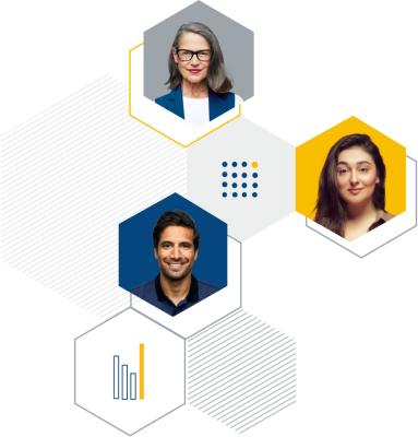 People in honeycombs