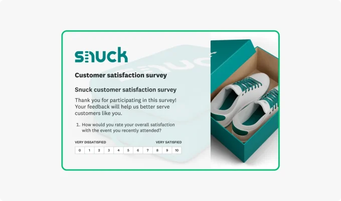 Example of a CSAT survey question