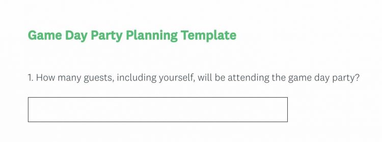 big game party planning