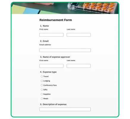 reimbursement form example