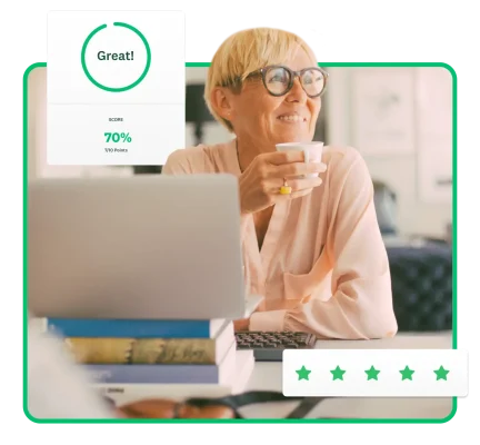 woman working at laptop