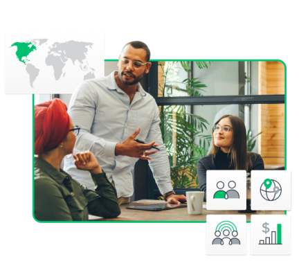 group of people talking