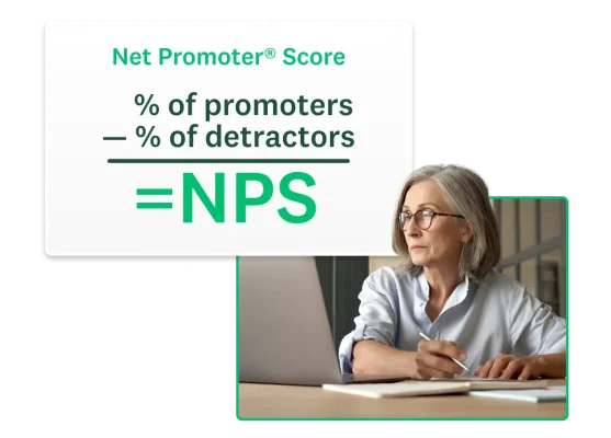 Net Promoter Score calculation. Your percentage of promoters minus your percentage of detractors equals your NPS.