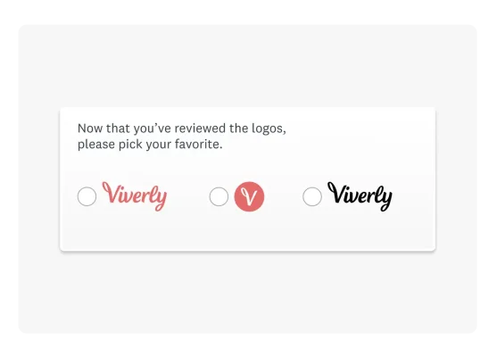 Image choice question in survey format